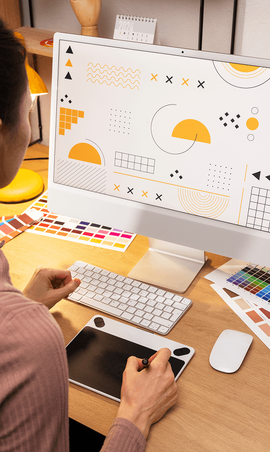 creative process with branding elements