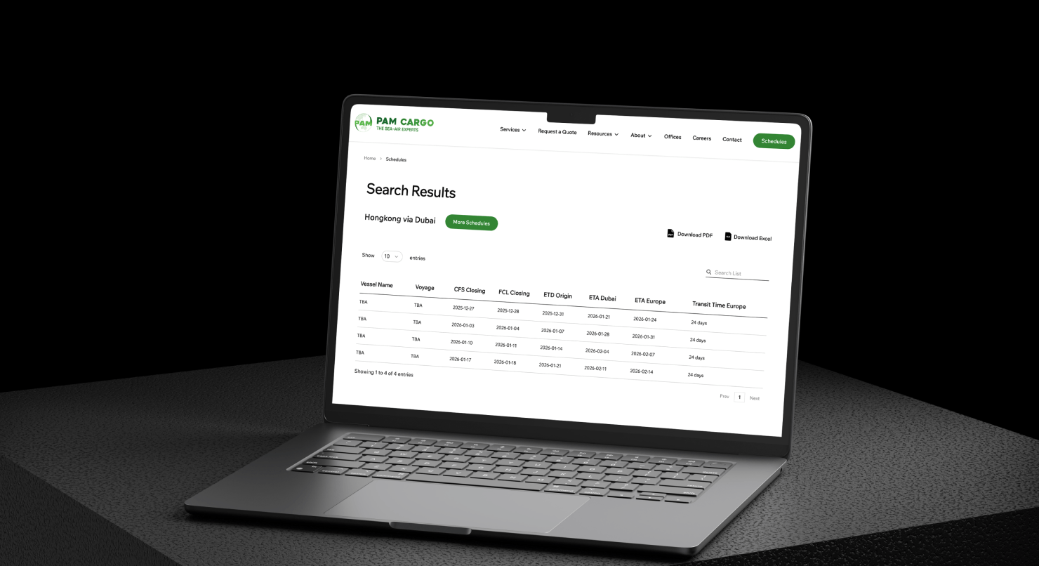 A custom web application designed for real-world logistics operations.