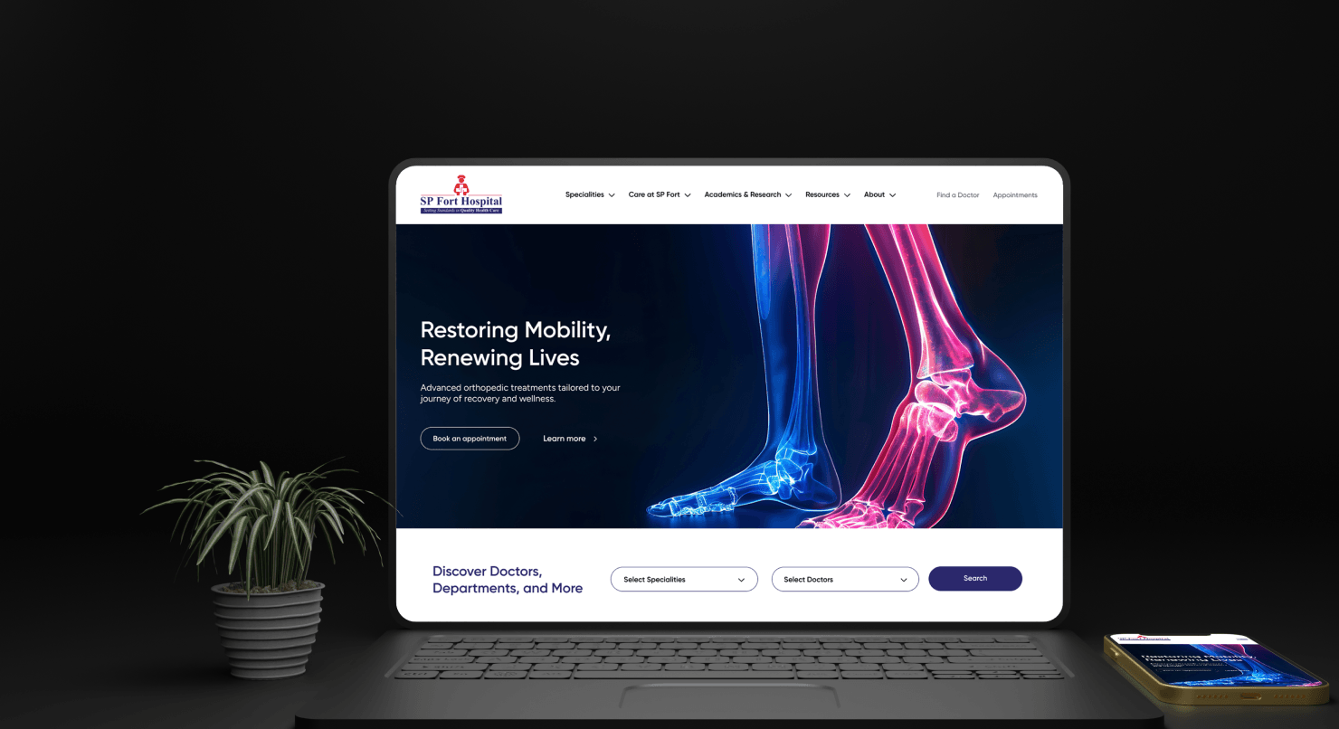 A performance-first healthcare website built on headless architecture.